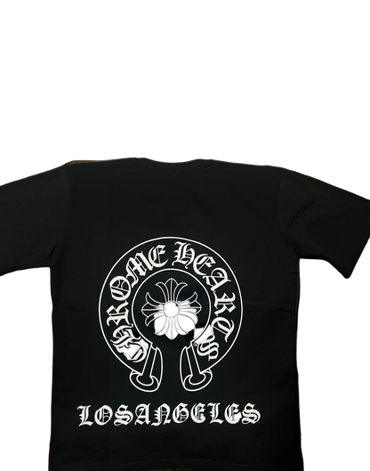 Black Chrome Heart Tee